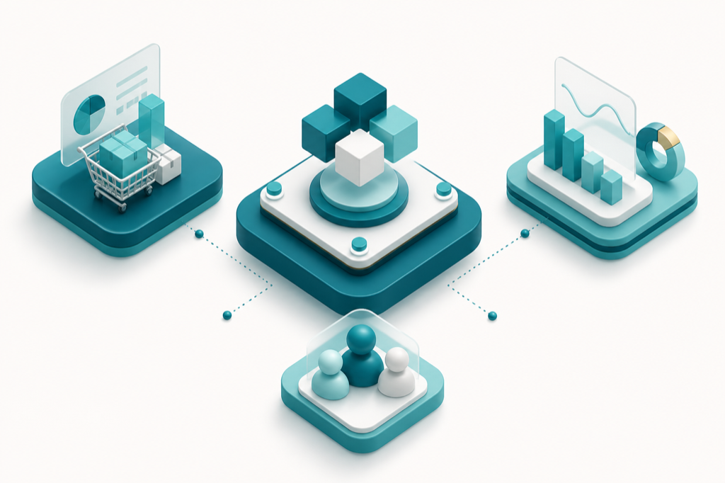 Illustratie van modulaire Odoo-software als bewijs van Corbital-expertise