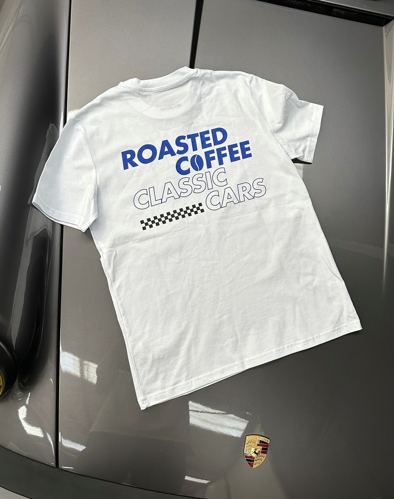ROASTED COFFEE CLASSIC CARS T-Shirt – Wit