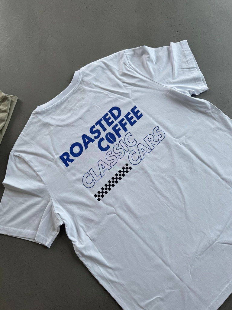 ROASTED COFFEE CLASSIC CARS T-Shirt – Wit